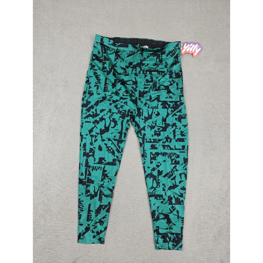Yitty‎ Leggings Womens 3X Green Headliner Shaping High Waist Deep Sea Lizzouette